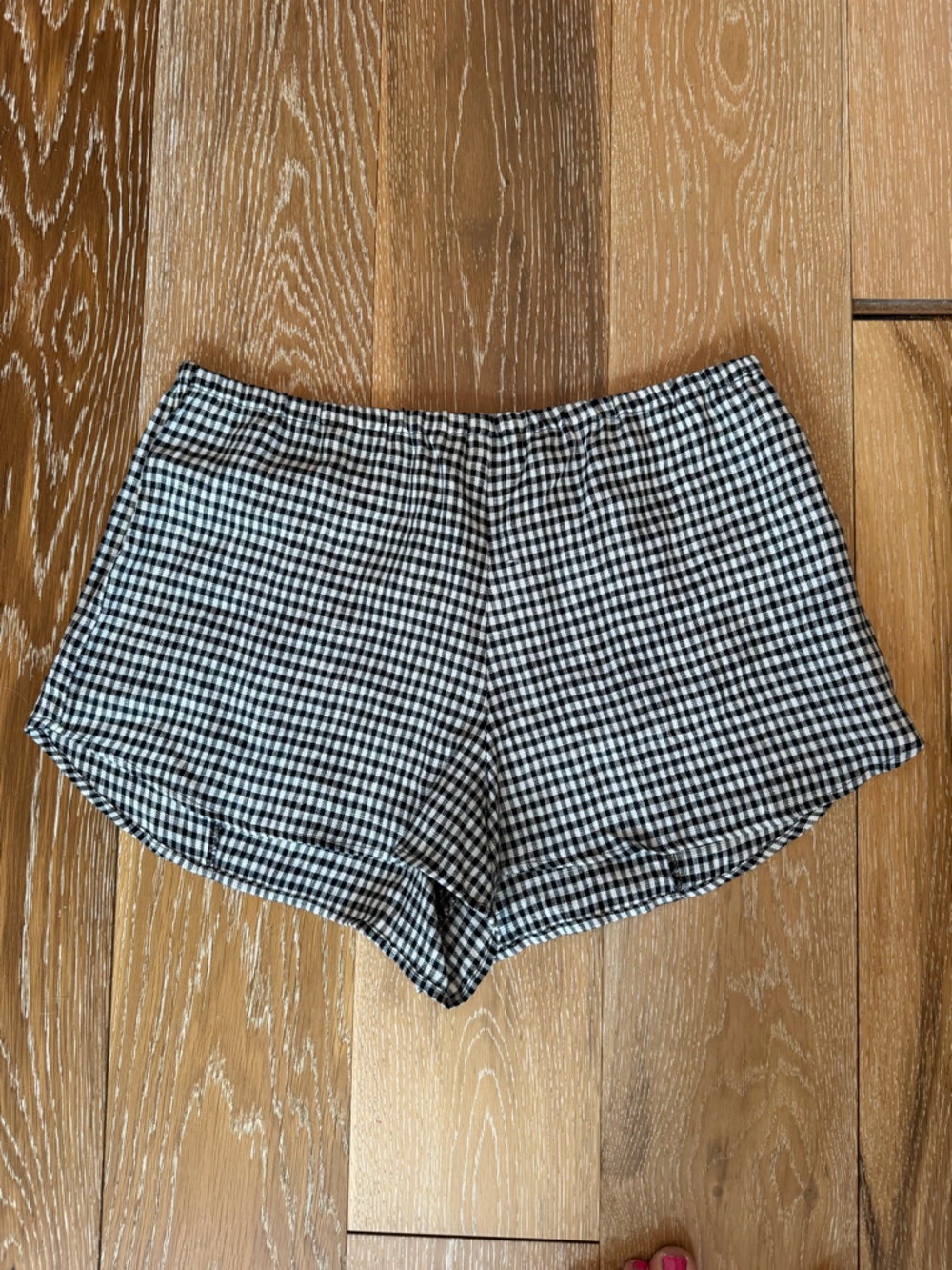 Reformation Tiffie Linen Shorts black checked nwot - Picture 5 of 9